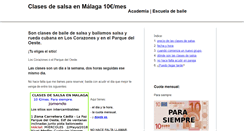 Desktop Screenshot of clasesdesalsaenmalaga.com