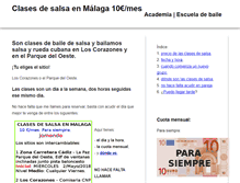 Tablet Screenshot of clasesdesalsaenmalaga.com